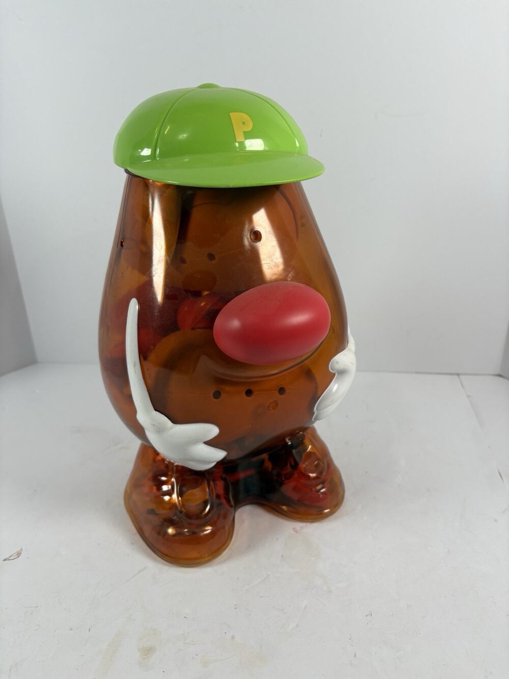 Vintage 2002 Hasbro Mr Potato Head Super Spud Giant Storage Container Parts Lot